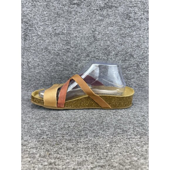 ✅Autenti Sandals Women's 40/9-9.5 Tri-Color Leather Comfort Slides Made In Spain - Picture 9 of 9